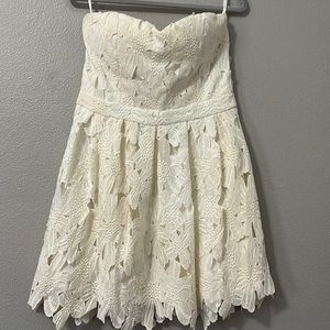 Strapless embroidered dress